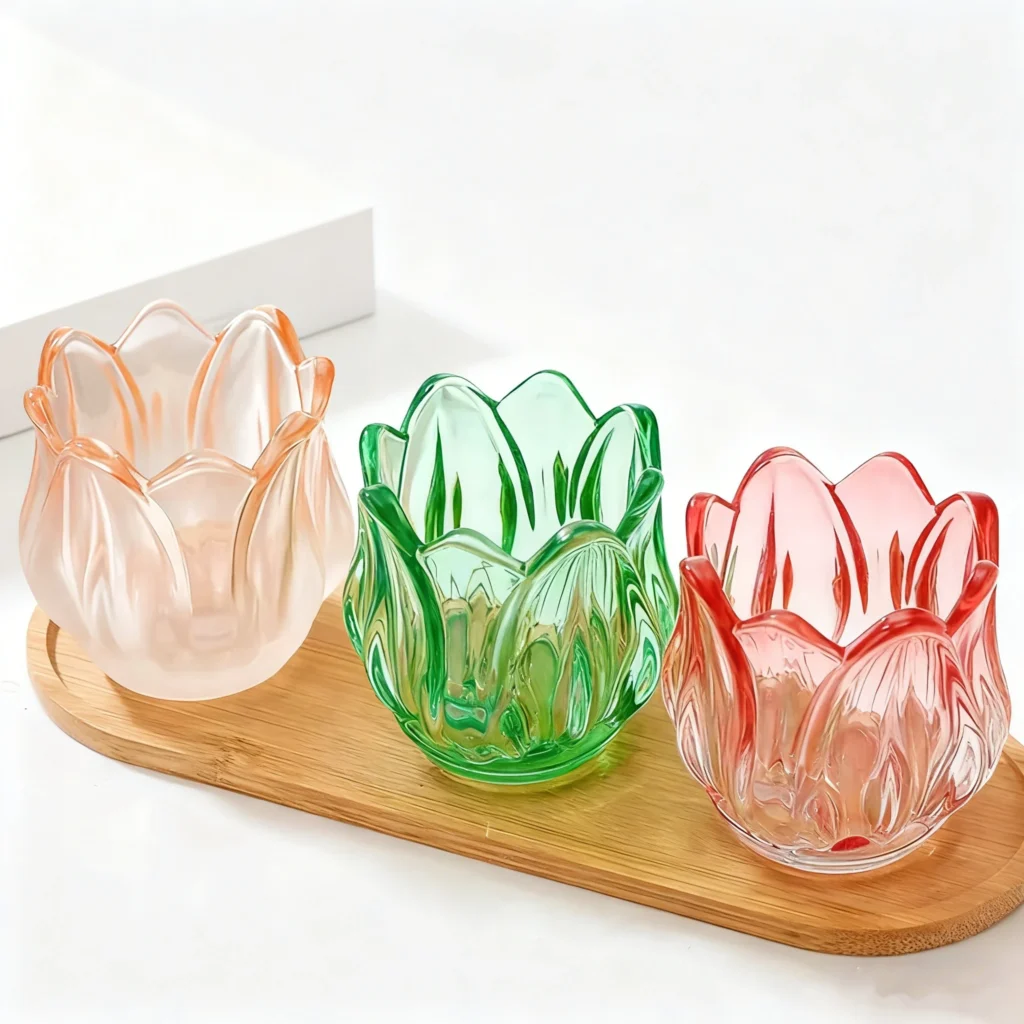 Colorful Scented Tulip-Shaped Empty Candle Cup