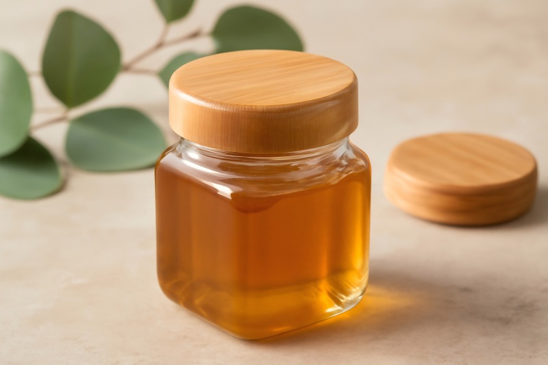 Innovations in Glass Honey Jar Closures: From Twist-Off Lids to Wooden Caps 4 Bamboo Caps Honey Jar