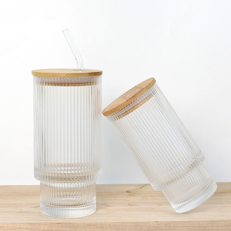 Glass Drink Cup With Wind Straw For Coffee And Water 5 Glass Drink Cup With Wind Straw For Coffee And Water - Image 5