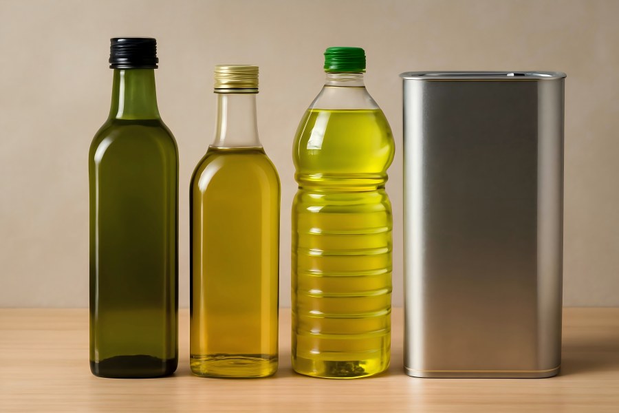 How to Choose the Right Bottles for Olive Oil: A Complete Buyer’s Guide 3 Olive Oil Bottles of Different Materials