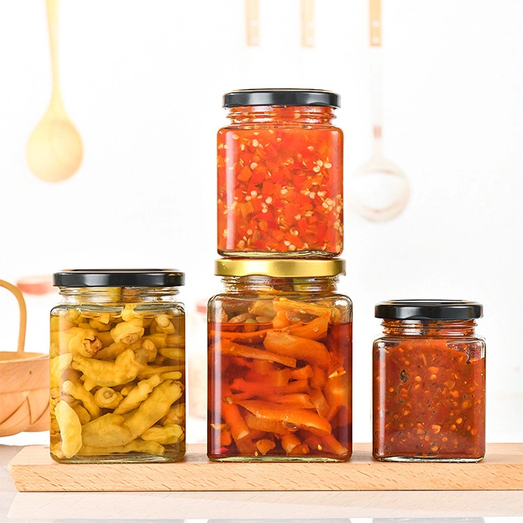 200ml Square Glass Jar With Metal Lid 4 200ml Square Glass Jar With Metal Lid - Image 4