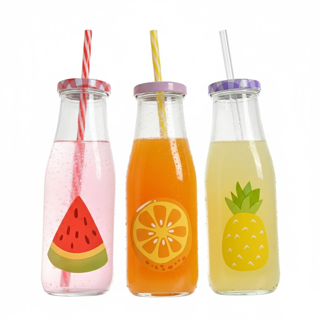 Glass Juice Bottle