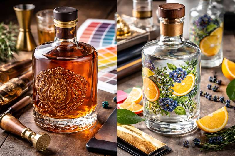 Embossed vs. Printed Glass Bottles