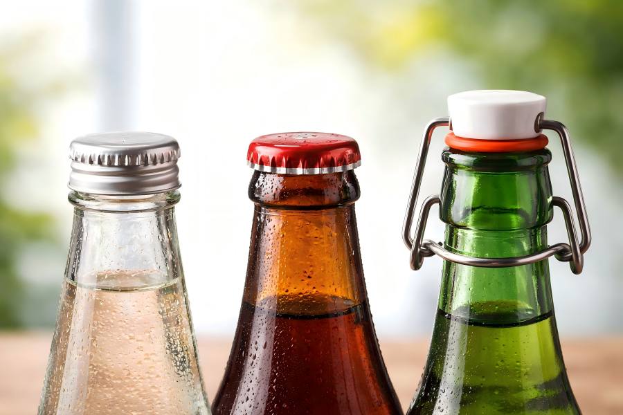 Glass Beverage Bottle Cap and Closure Types
